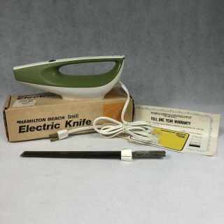 Vintage Hamilton Beach Electric Knife Model 275a Avocado