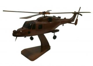 Agustawestland Aw159 Wildcat - Army Military Helicopter - Wooden Desktop Model.
