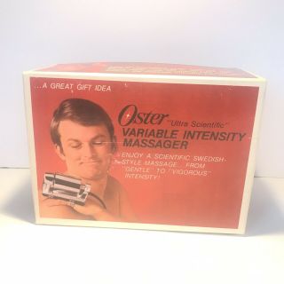 Vintage Mid Century Chrome Oster Model 146 - 01 Variable Intensity Massager