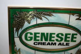 Genesee Cream Ale Vintage Framed Bar Sign 16 1/4 