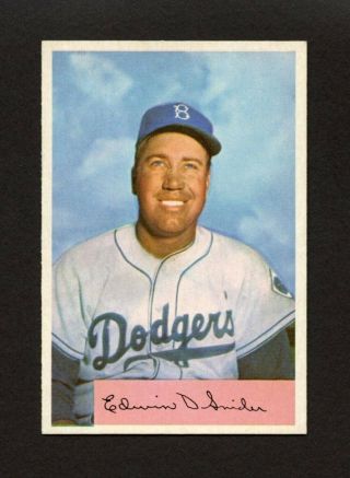 1954 Bowman 170 Duke Snider - Brooklyn Dodgers Hof - Centered - Nm - Mt