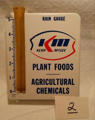 Vintage Rain Gauge Km Kerr Mcgee Plant Foods - Agricultural Chemicals 2