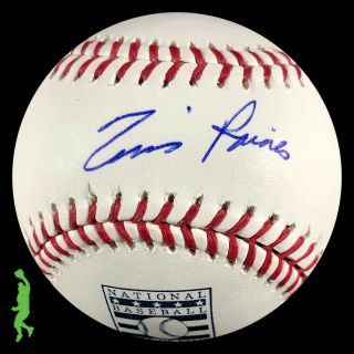 Tim Raines Autographed Hall Of Fame Hof Baseball Ball Expos Beckett Bas