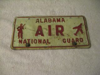 Vintage Alabama National Guard License Plate Al Car