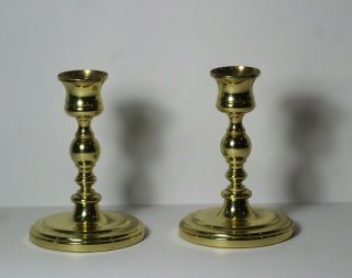 Vintage (2) Baldwin Brass Candlesticks Candle Holders 4 3/4 " High