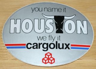 Old Cargolux (luxembourg) Houston Airline Sticker