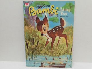 Vintage Walt Disney Production Bambi Coloring Book Whitman 1966