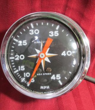 Airguide Sea Speed Marine Instrument Speedometer Vintage 4787 Usa Chicago Gauge