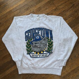 Vintage 90s Georgetown Hoyas Crewneck Sweatshirt Men’s Size Xl Gray Ncaa