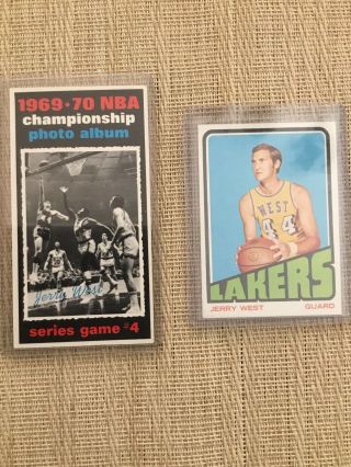Jerry West 1972 - 73 Topps Basketball Los Angeles Lakers Vintage Nba 1970 Topps