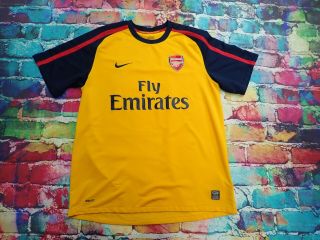 M1 2008 - 09 Arsenal Away Shirt Vintage Football Shirt Large