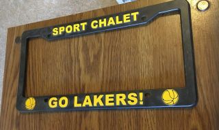 Vintage License Tag Frame : Sport Chalet - Go Lakers