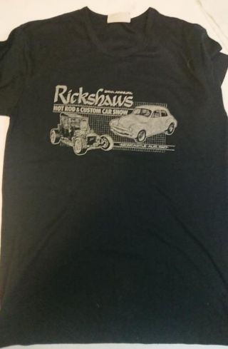 Vintage Hot Rod T - Shirt - 24th Annual Rickshaws Hot Rod And Custom Car Show 1987