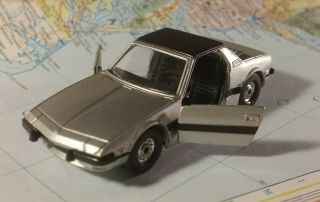 Corgi Toys Fiat Xi/9 1:36 Scale Model Diecast Toy Car Vintage Silver