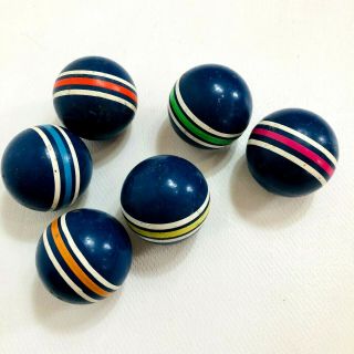 Cricket Balls Vintage Set If 6 3” Three Stripe