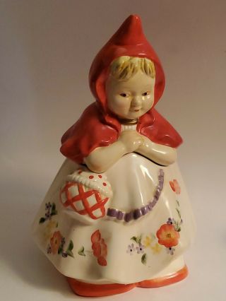 Cookie Jar Little Red Riding Hood By Block China Vintage