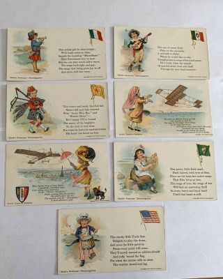7 - 1910 Vintage Advertising Postcards - Swift’s Premium Butterine - Children
