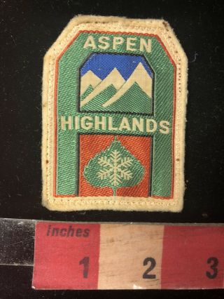 Vtg (back Is Quite Rough) Aspen Highlands Snow Ski Resort Colorado Patch C99r