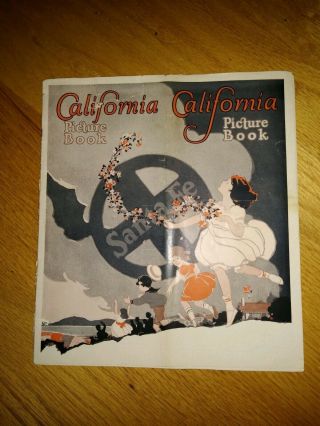 Vintage Santa Fe Railroad California Picture Book 1927 Cover Minor Tape See.