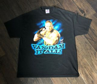 Vintage Rob Van Dam Rvd Wwf Wcw Wrestling Graphic T - Shit Size Xl