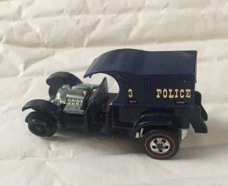 Vtg 1969 Hot Wheels Red Line Blue Police Paddy Wagon