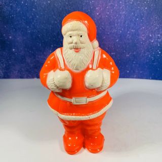 Vintage Santa Claus Hard Plastic Christmas Candy Container Figure Irwin Usa