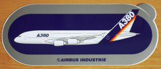 Official Airbus A380 Airliner Sticker Version 2