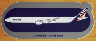 Official Airbus A340 Airliner Sticker Version 6 A340 - 600
