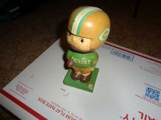 1960s Vintage Green Bay Packers Square Base Bobble Head -