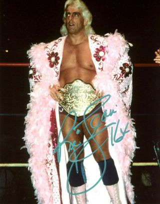 Wwe Nature Boy Ric Flair Hand Signed Autographed 8x10 Photo With Wooo 11