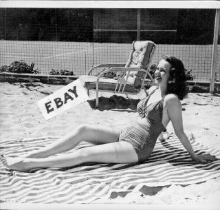 Leggy Beauty In Swim Suit Nanette Parks Vintage Pin - Up Cheesecake Photo