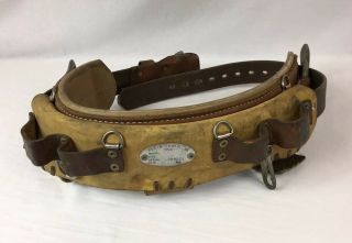 Vintage 1990 Leather Klein Tools Linesman Tool Belt 5249n20 Size 34 - 42