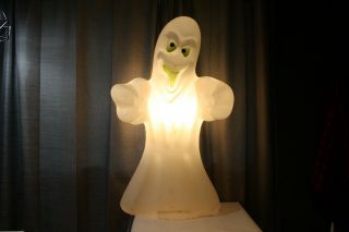 Vintage 35 " Empire Blow Mold Large Green Eye Ghost Light Up Halloween Figure