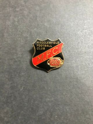 Football Club Vintage Badge/pin Macclesfield F.  C 1980