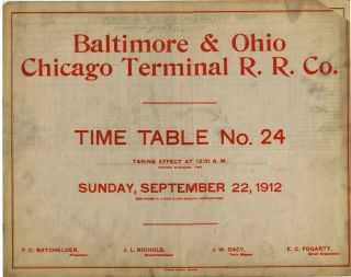 1912 Baltimore & Ohio Chicago Terminal Rr Horseblanket.