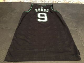 Rajon Rondo Ltd Edition Boston Celtics Adidas SZ L Jersey Sewn Black Plaid NBA 9 2