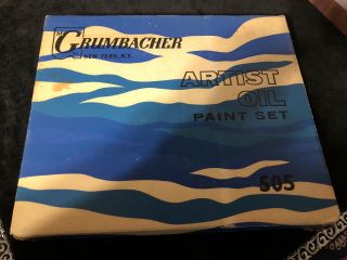 Vintage Grumbacher Artist Oil Paint Set 505