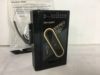 Vintage Sharp Portable Walkman Personal Stereo Cassette Player JC - 130 2