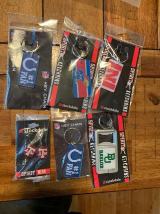 6 Key Chains Nfl Ncaa Accessories