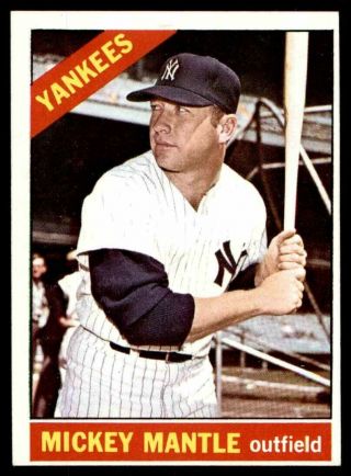 1966 Topps 50 Mickey Mantle Yankees Nm,  To Nm - Mt
