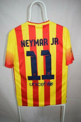 Fc Barcelona 2013/14 Nike Neymar Jr.  11 Soccer Shirt Jersey Maglia Men 