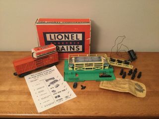 Vintage Lionel 3656 Operating Cattle Car Train.  With Box