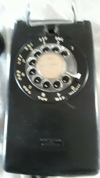 VINTAGE ROTARY WALL PHONE Bell System Made By Western Electric 2