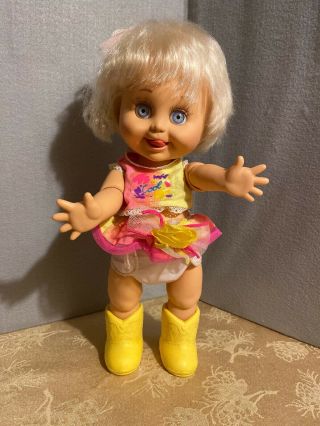 So Delightful Dee Dee Vintage Galoob Baby Face Doll 1990 Pretty Eyes