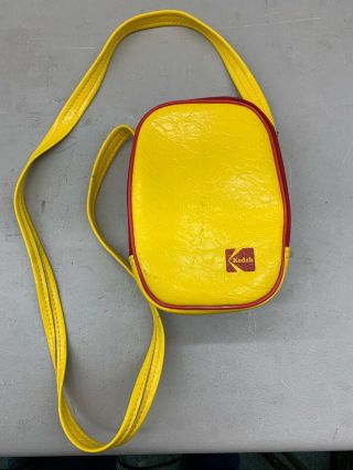 Vintage Kodak Over Shoulder Camera Carry Bag Yellow Red