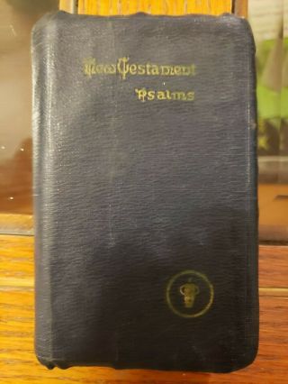 Ww2 Soldier Pocket Bible 1943 Gideon Vintage Military Testament & Psalms Fdr