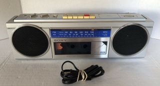 Vintage Sony Cfs - 250 Fm/am Radio Cassette Stereo Tape Recorder &