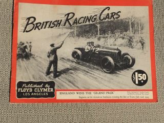 1948 Vintage “british Racing Cars "