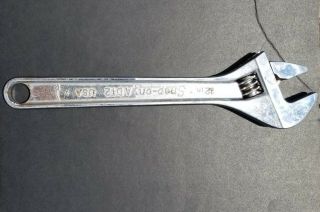 Snap - On Tools Vintage Usa Made 12 " 300mm Adjustable Crescent Type Wrench