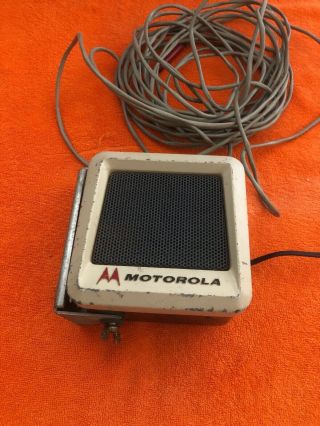 Vintage Motorola Radio Police Car Speaker Tsn6000a1 Adam 12 Cop W/ Bracket
